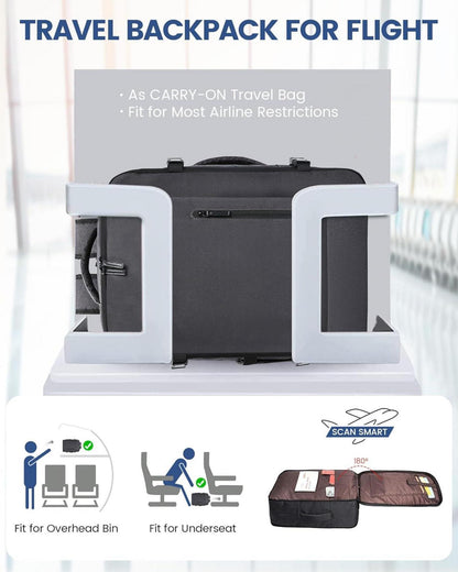 45L Reiserucksack Handgepäck Flugzeug Groß Laptop Rucksack