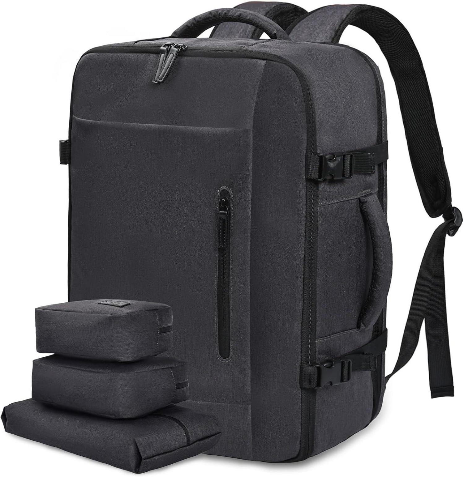 Handgepäck Rucksack 45x36x20 Flugzeug Laptop Koffer_BLK