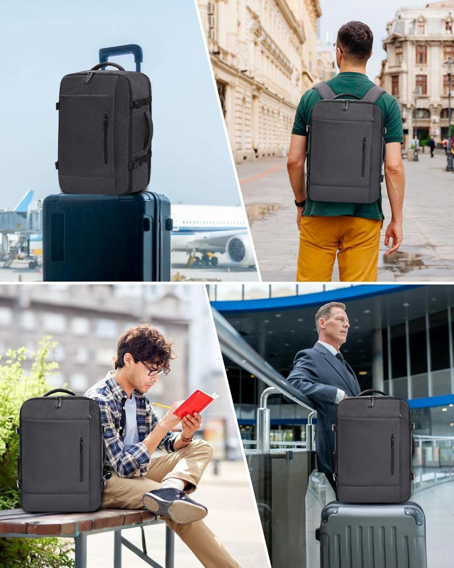 Handgepäck Rucksack 45x36x20 Reiserucksack Easyjet 15,6 Zoll dunkelgrau