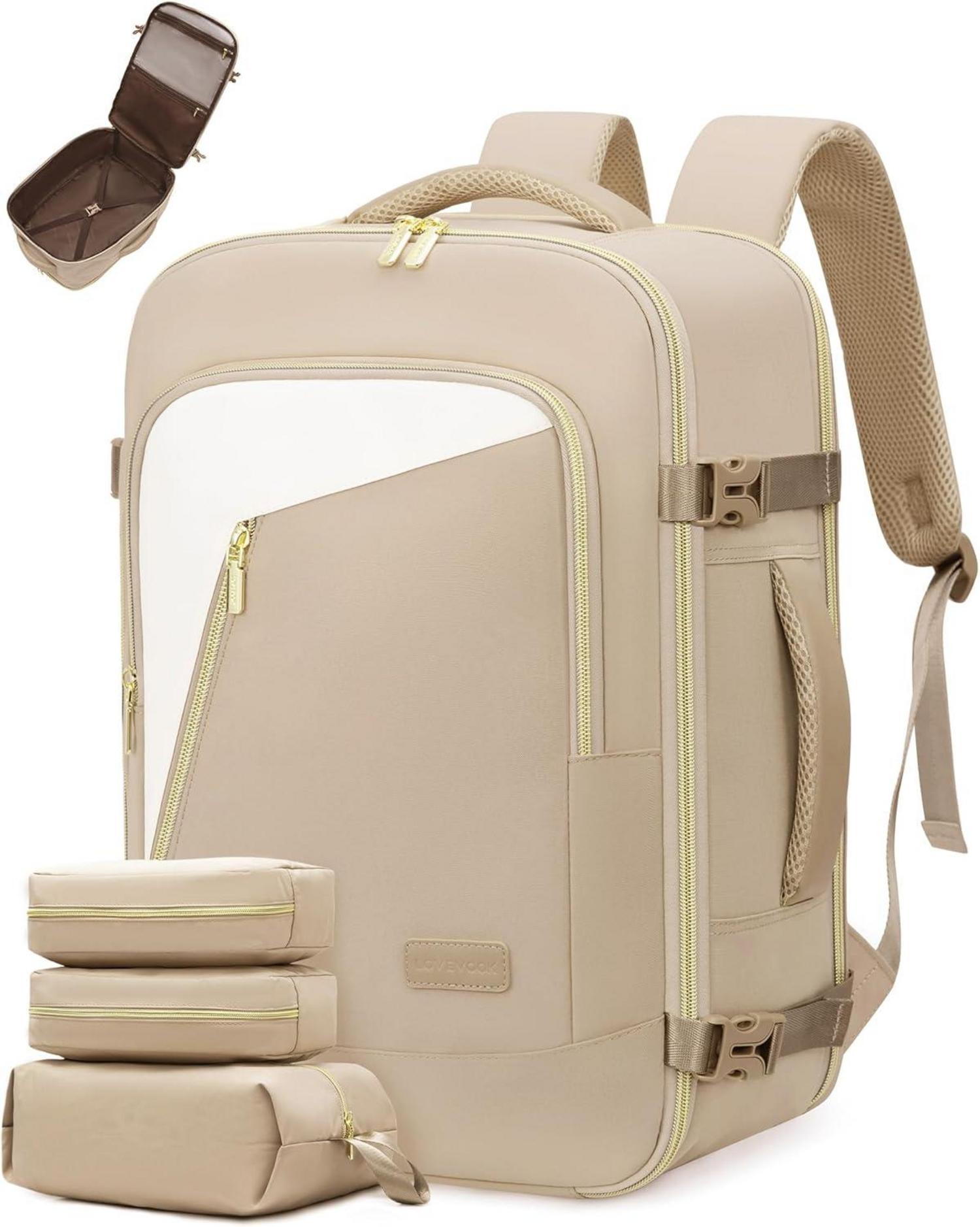 Rucksack Handgepäck Flugzeug Reiserucksack Damen Travel Backpack 17.3