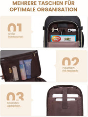 Reiserucksack Handgepäck 18 Zoll Laptop Rucksack Carry On Geschäftsreise Weekender