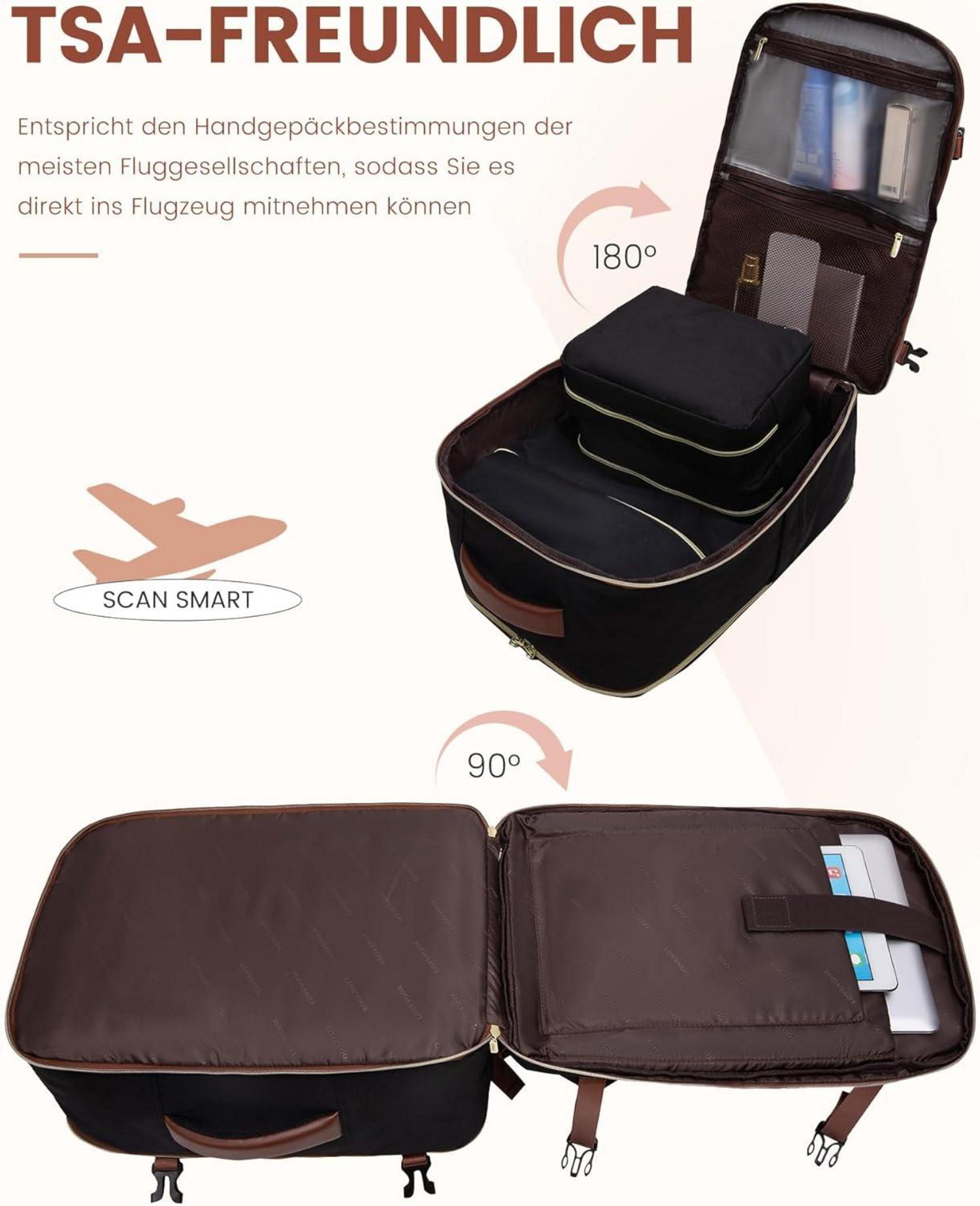 Großer Damen Reiserucksack 17.3 Zoll Laptop Handgepäck Rucksack Business Travel