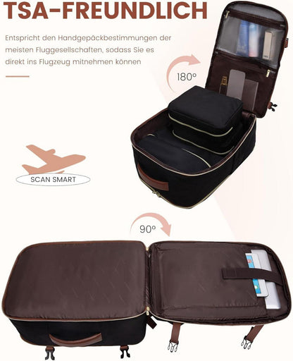 Großer Damen Reiserucksack 17.3 Zoll Laptop Handgepäck Rucksack Business Travel