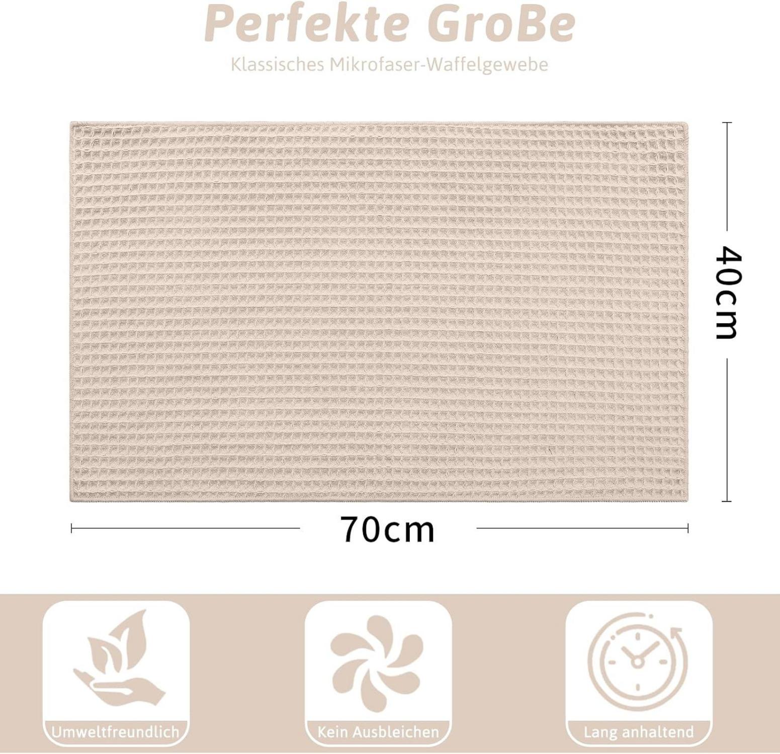 4er-Set Moosfor Microfasertücher - Küchentücher Saugfähig Fusselfrei 40 x 70 cm