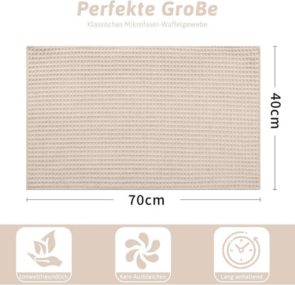 4er-Set Moosfor Microfasertücher - Küchentücher Saugfähig Fusselfrei 40 x 70 cm
