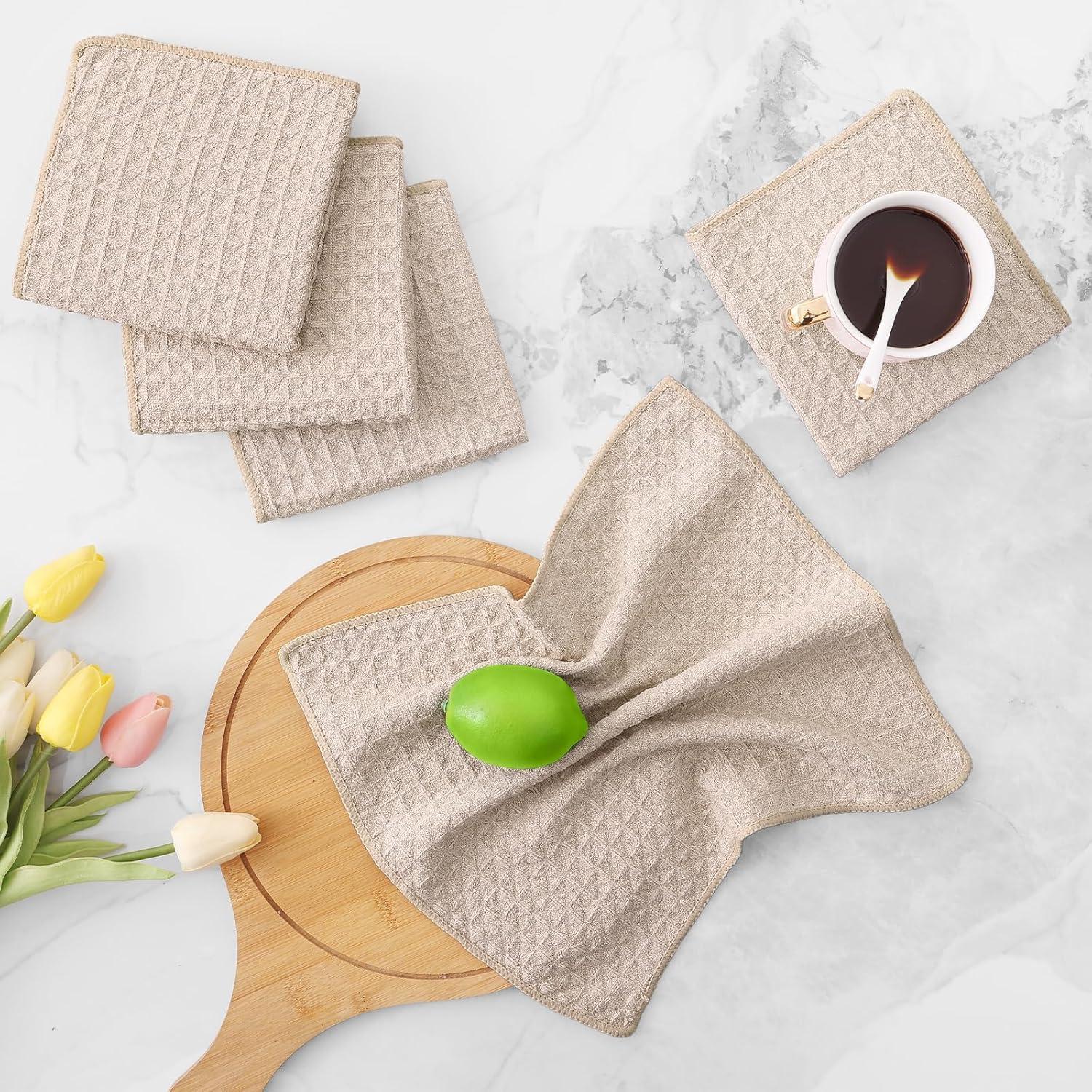 Microfasertücher 4er-Set Saugfähige Küchentücher 40x70 cm Beige