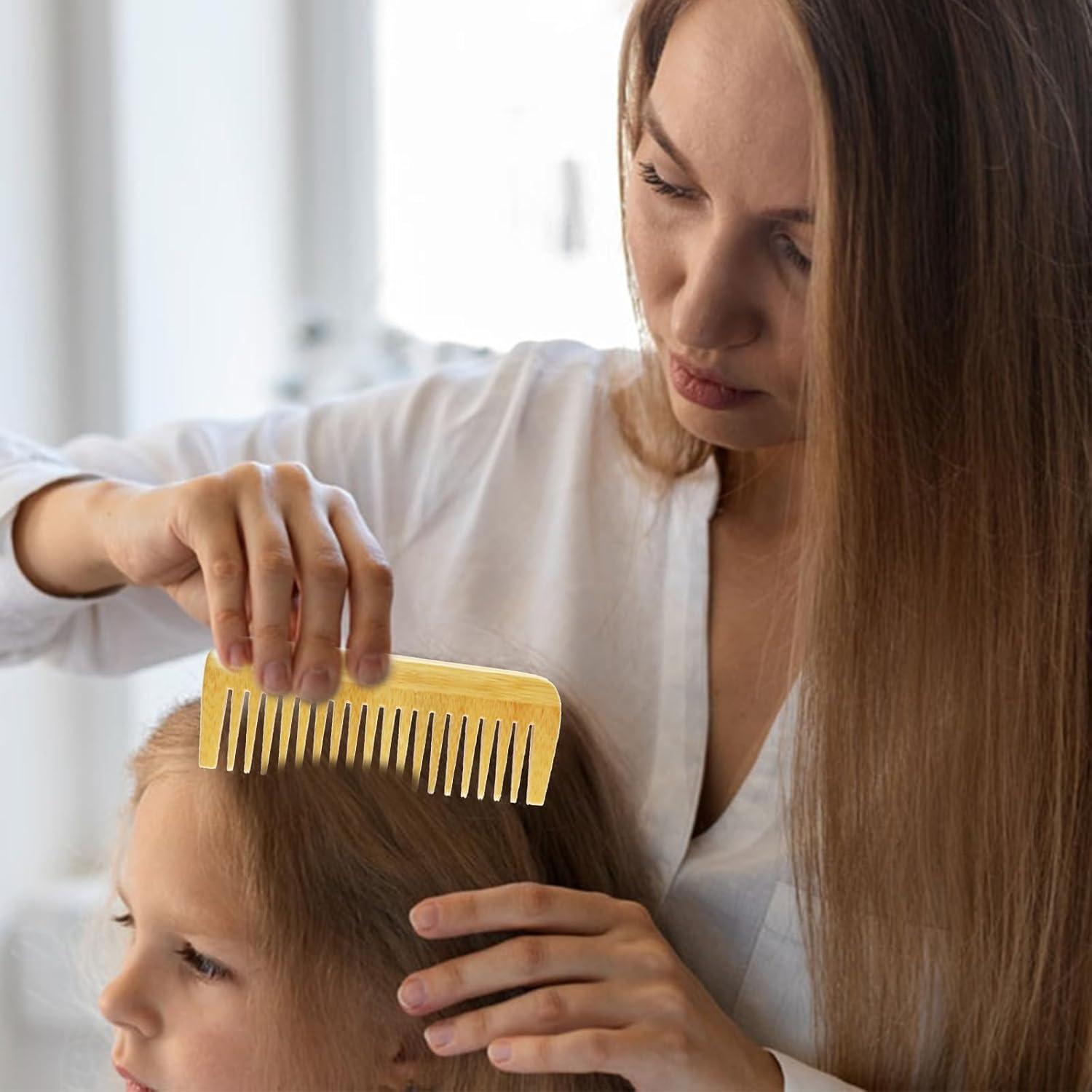 6er Set Haarkamm Männer Frauen Haarstyling Holz Kamm Haircomb