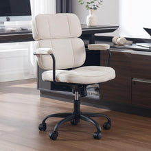 Ergonomischer Bürostuhl Chenille beige 360° Drehstuhl