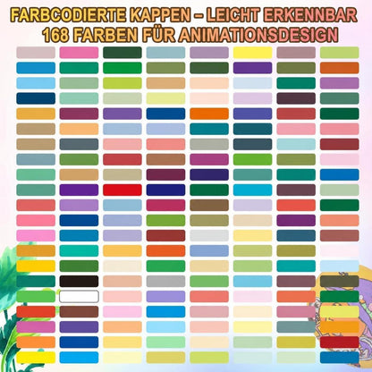 168 Acrylstifte Set Wasserfest für Steine, Glas & mehr