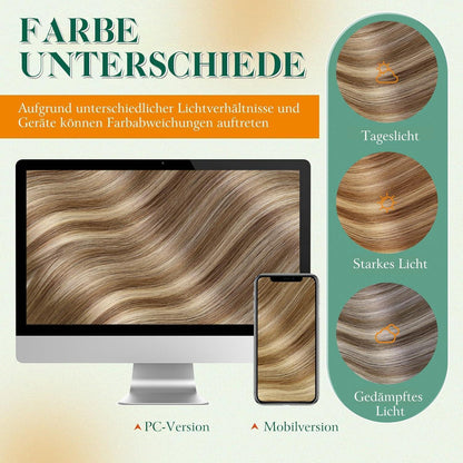 Echthaar Tape Extensions Blond Ombre 50cm