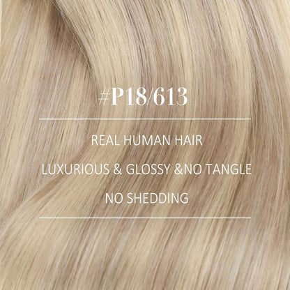 Blond Echthaar Tressen 55cm - Aschblond & Platinblond