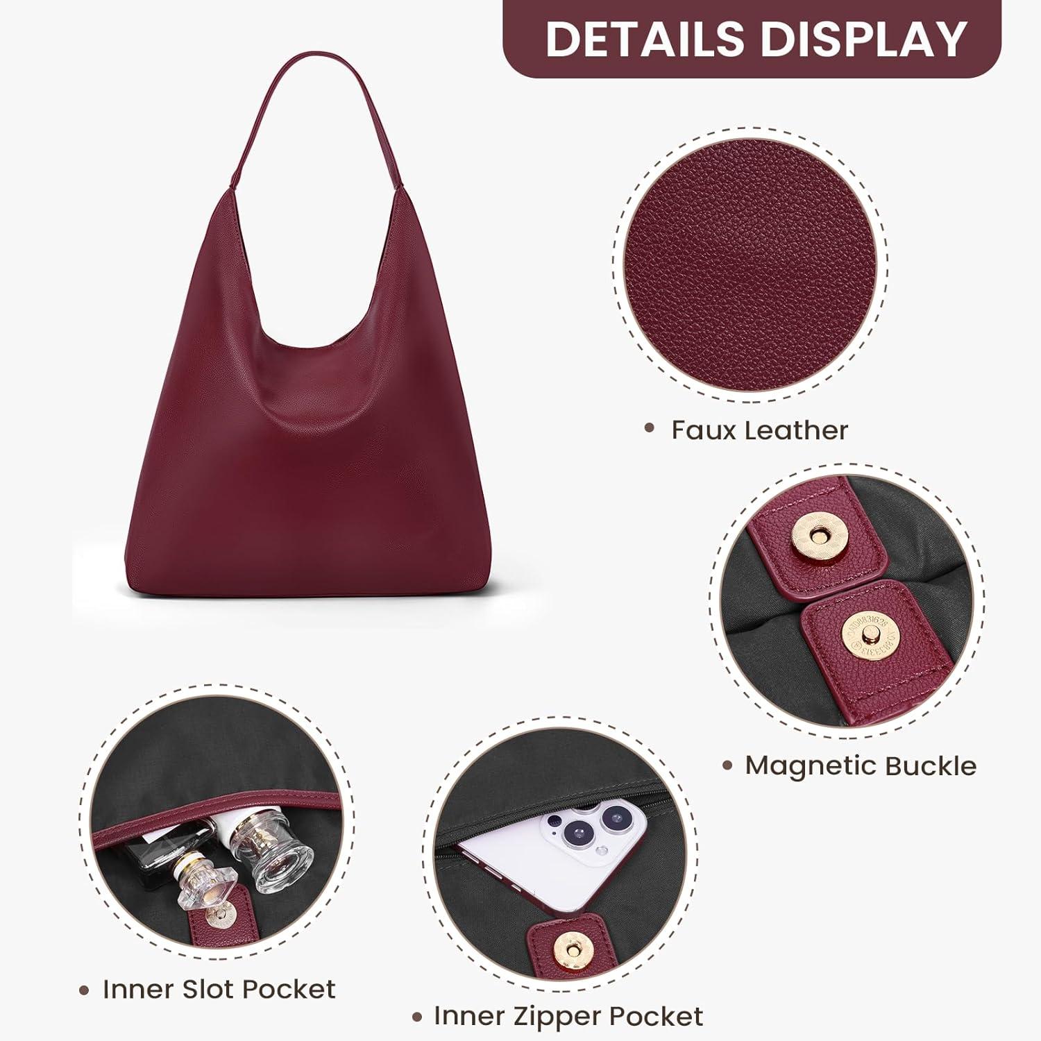 Wildleder Tote Bag Groß Damen Handtasche Hobo Braun