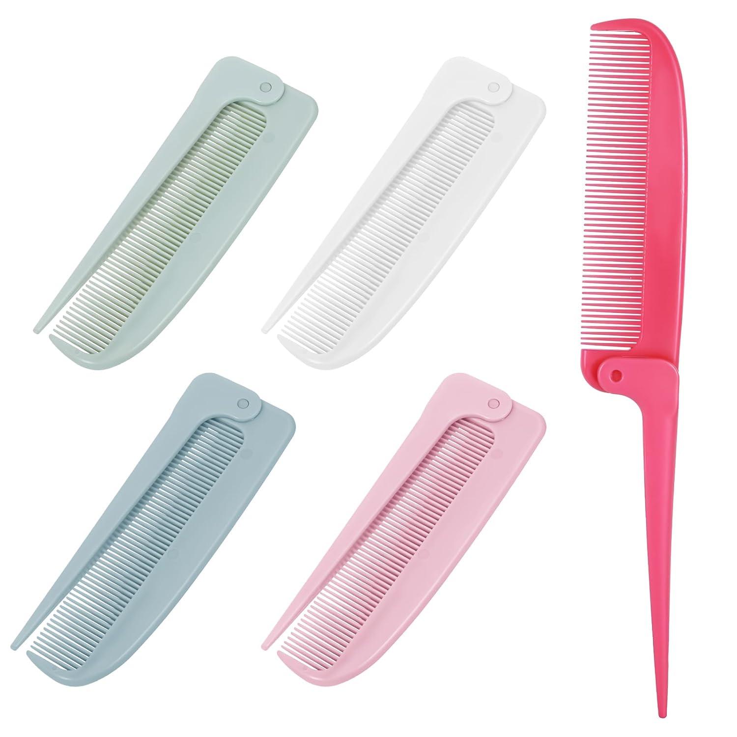 Faltbarer Kamm 5er Set Mini Haarkämme für Haarstyling