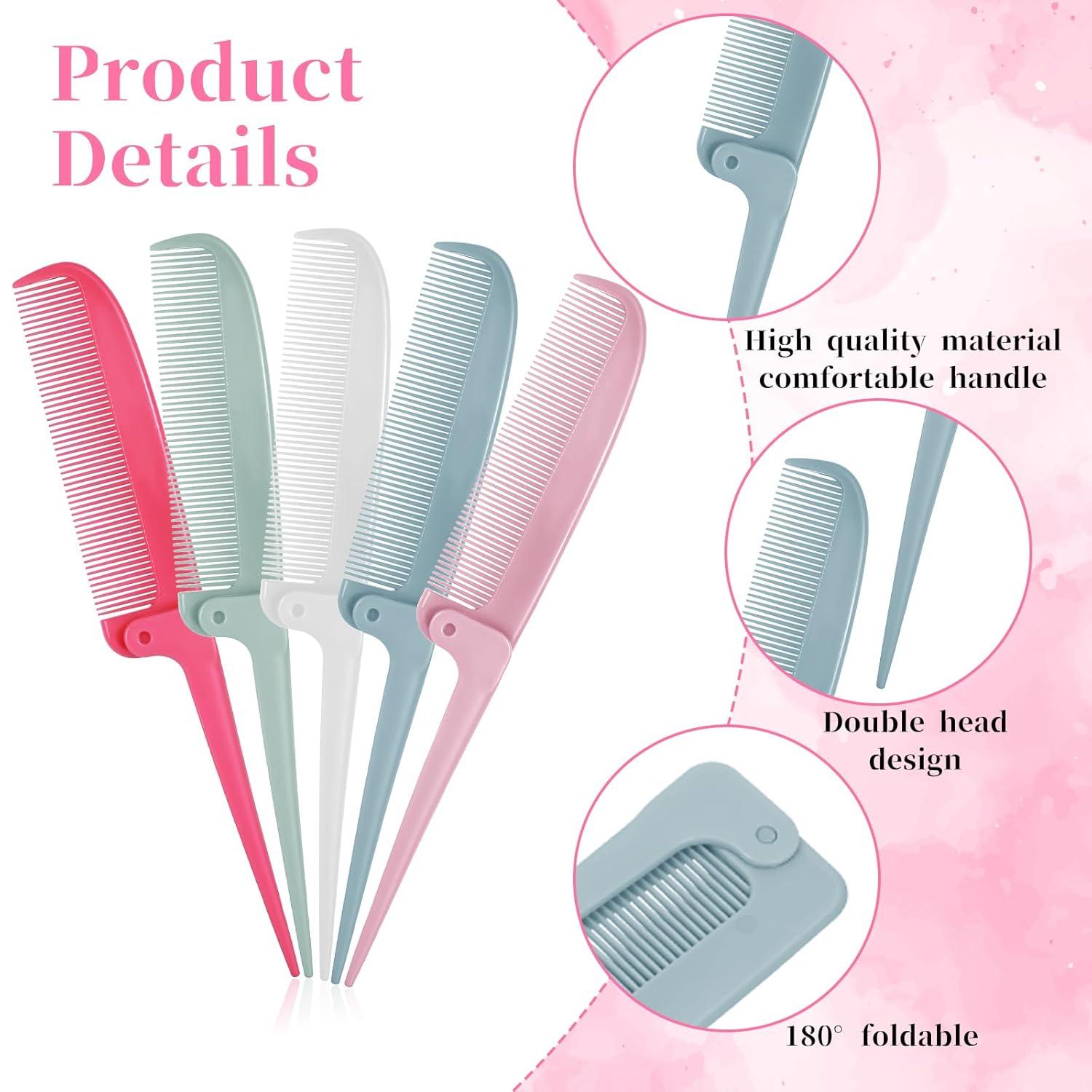 Faltbarer Kamm 5er Set Mini Haarkämme für Haarstyling