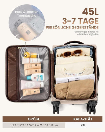 Handgepäck Rucksack 40L Reiserucksack Wasserfest 17 Zoll Laptop