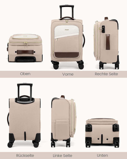 40L Handgepäck Rucksack für Damen, Wasserdichter Reiserucksack mit Laptopfach für Reisen, Business und Wandern