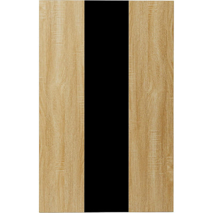 Esszimmergruppe Eiche-Schwarz mit 6 Stühlen (110cm)