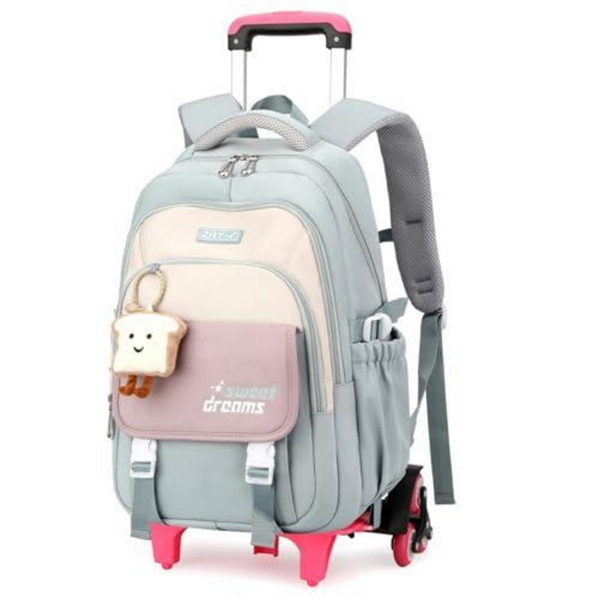 Grüner Schulrucksack Trolley für Mädchen & Teenager 36L