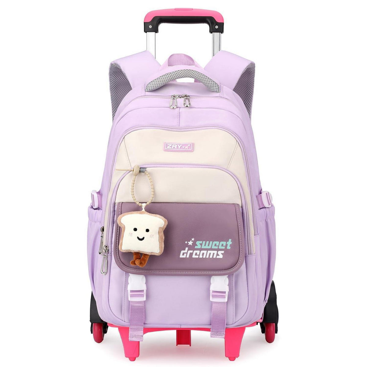 Schulrucksack Trolley Mädchen Lila – 36L, Abnehmbar
