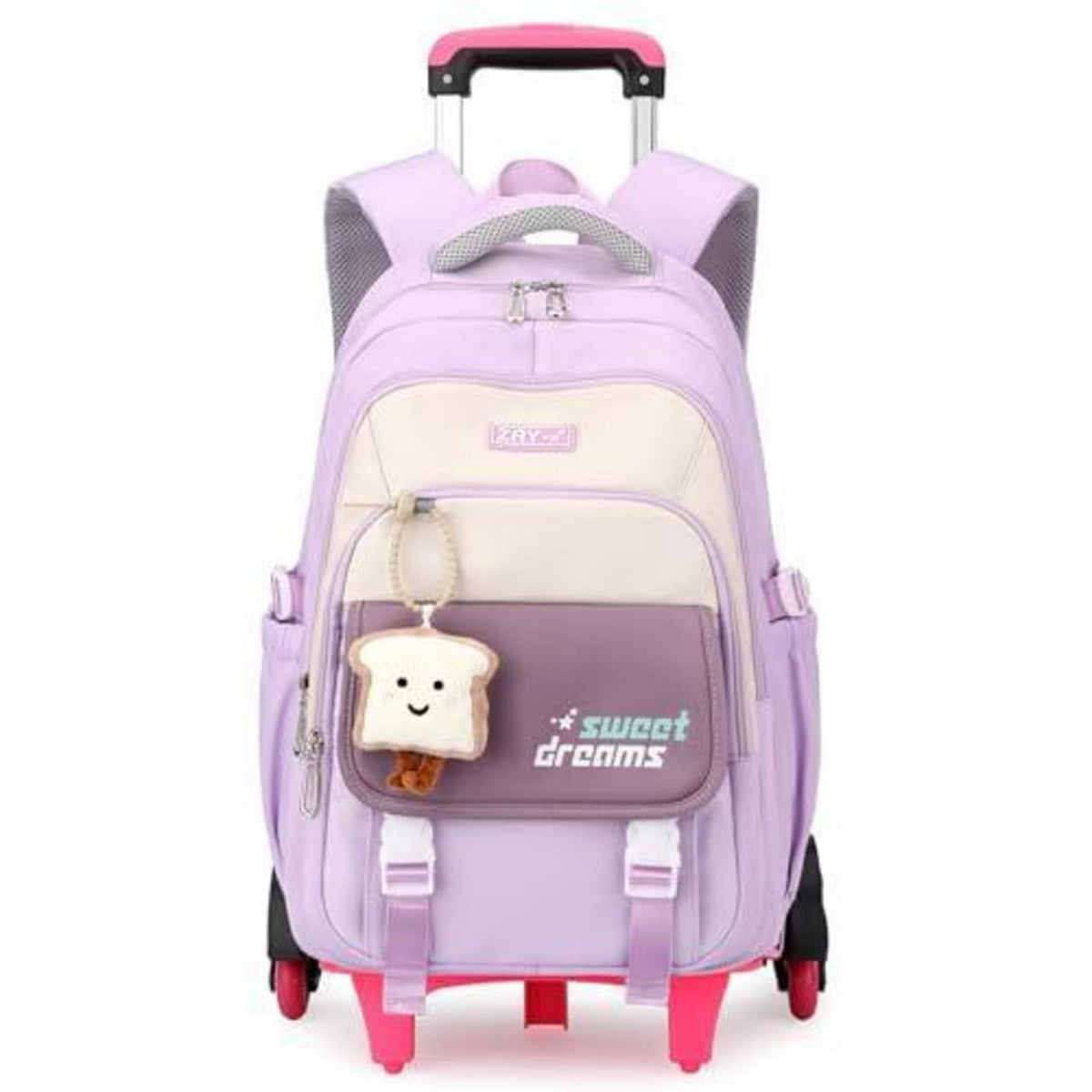 Schulrucksack Trolley Mädchen Lila – 36L, Abnehmbar