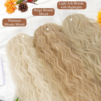 Blond Lockiger Pferdeschwanz Haarteil 56cm Synthetik Ponytail