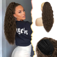 Ponytail Extension 56cm Lang Welliger Pferdeschwanz Haarteil Kordelzug