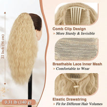 BARSDAR Pferdeschwanz Haarteil 56cm Lang Lockige Ponytail
