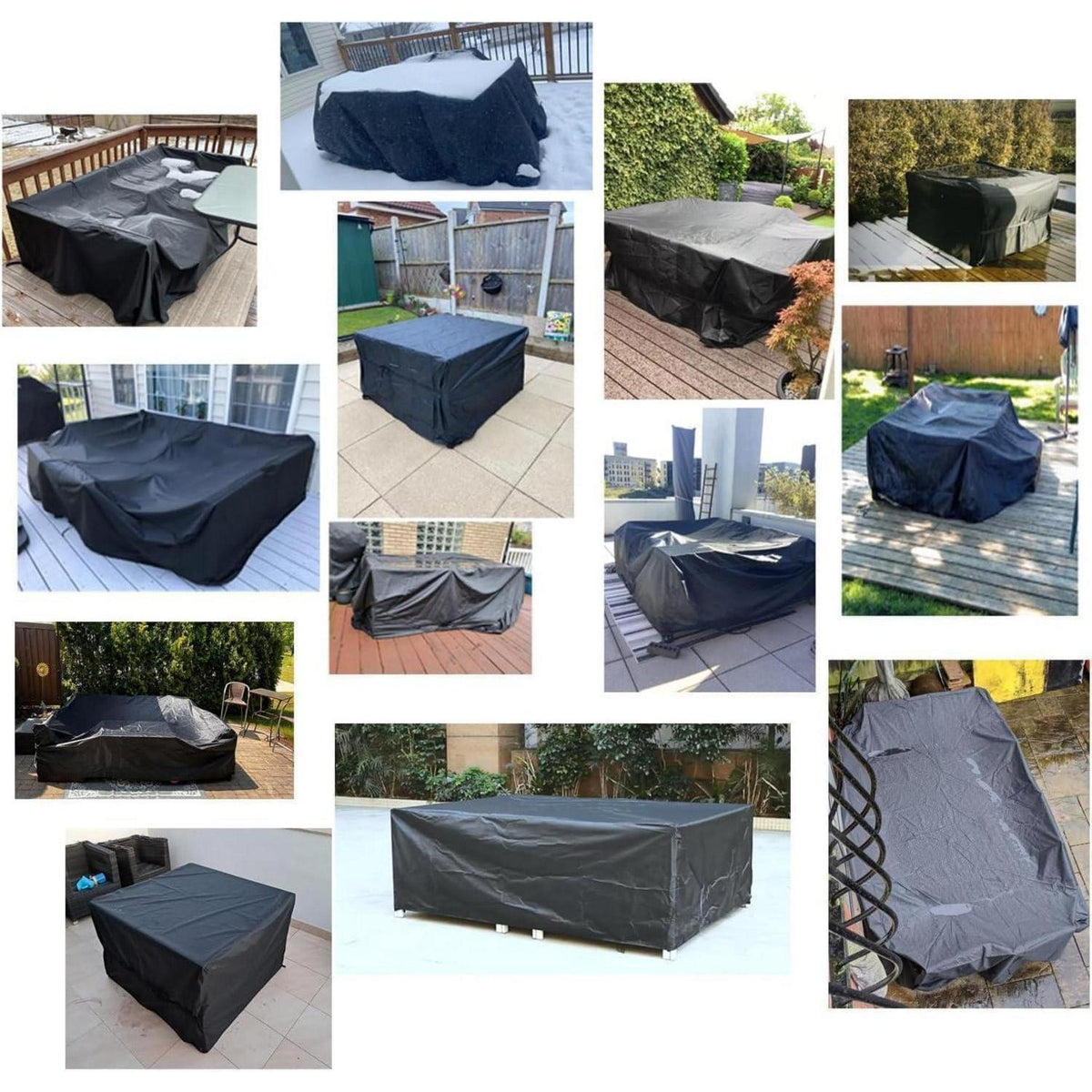 Gartenmöbel Abdeckhaube 420D Oxford wasserdicht & windfest 220x100x74cm