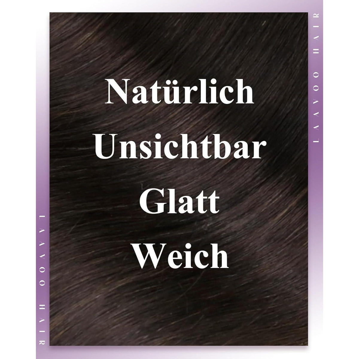Echthaar Tressen mit Micro Rings - Braun #2 - 50g - 50cm