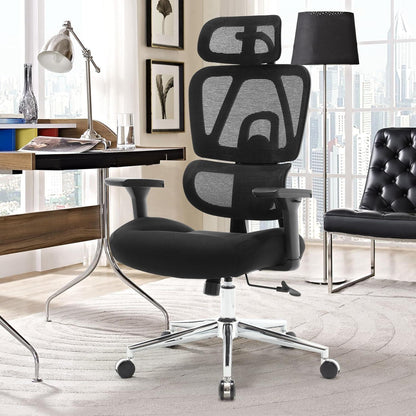 Ergonomischer Bürostuhl 200KG mit 3D Kissen und 4D Armlehnen