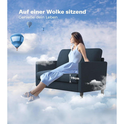 Kleines 2-Sitzer Sofa 130cm – Gemütliche Mini Couch für Wohnzimmer