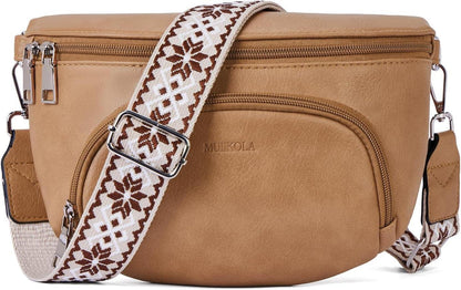 Damen Umhängetasche Veganes Leder RFID Schutz Crossbody Brusttasche