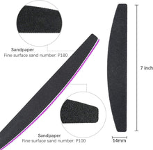 Professionelle Nagelfeilen 10 Stck 100/180 Grit Schwarz