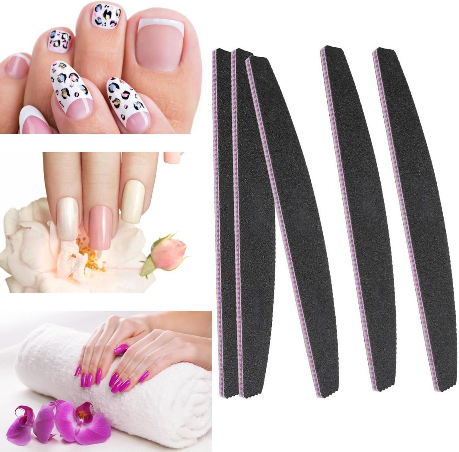 10er Pack Professionelle Nagelfeile 100/180 Grit für Gel Nägel, DIY Nail Art
