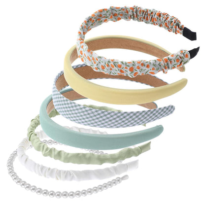 Modische Damen Stirnbänder Set 7-teilig Rutschfest Glitzer