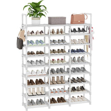 9-stöckiges Schuhregal schmal – 54 Paar, weiß
