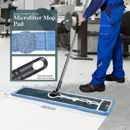 Profi Industrie Wischmopp 105cm mit Edelstahlgriff & 2