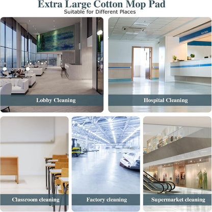 Professioneller 105cm Flachmopp Microfiber Wischmopp Edelstahl Büro Mall Hotel