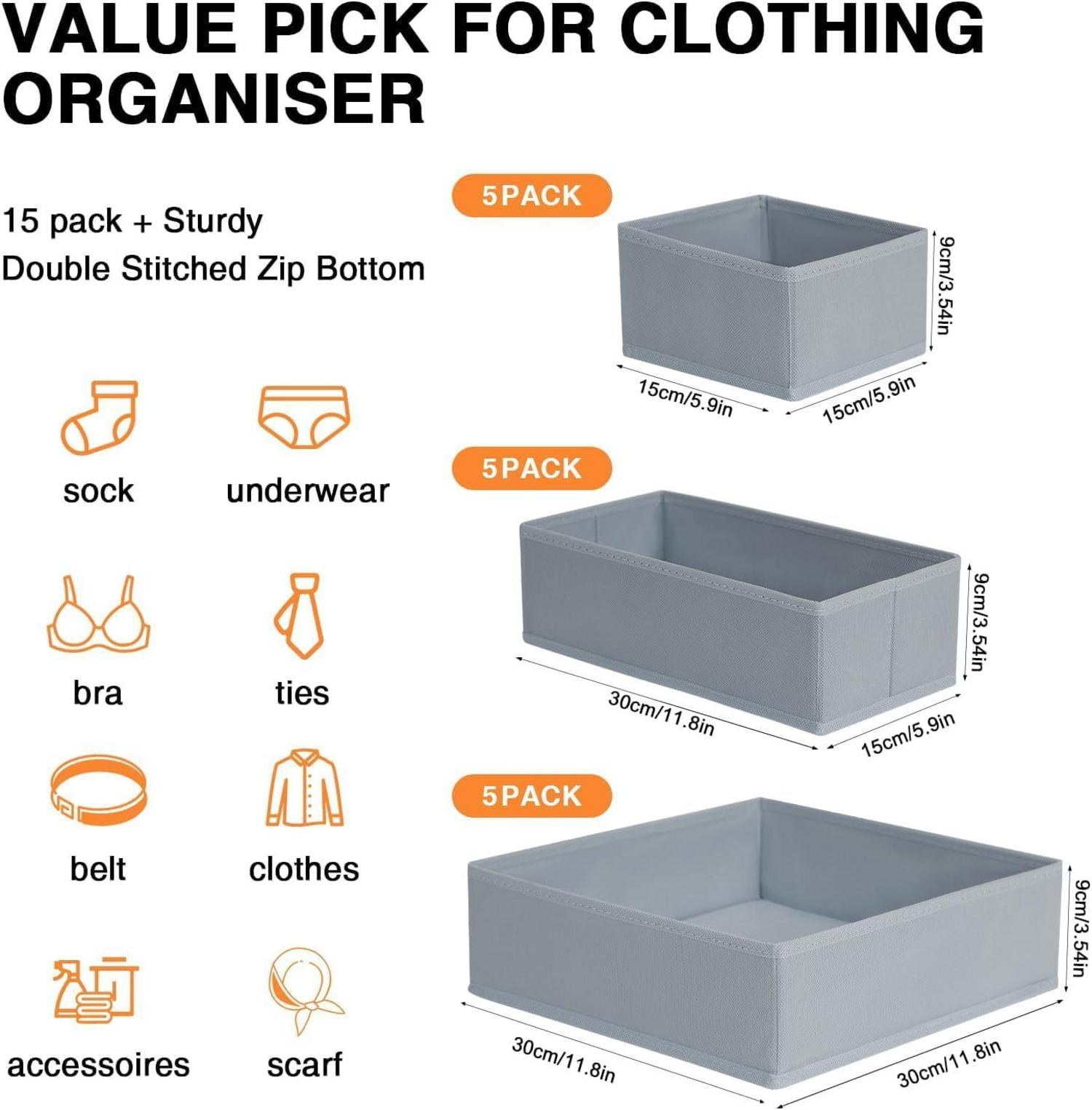 Homsorout Schubladen Organizer Set - Faltbare Unterwäsche