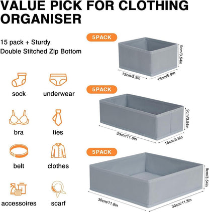 Homsorout Schubladen Organizer Set - Faltbare Unterwäsche