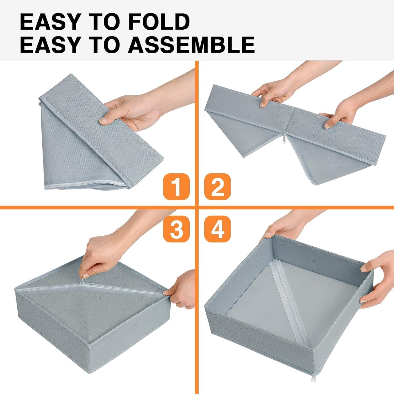 Homsorout Schubladen Organizer 15er Set - Stoff Aufbewahrungsboxen für