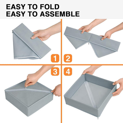 Homsorout Schubladen Organizer 15er Set - Stoff Aufbewahrungsboxen für
