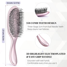 Haarbürste Detangler Chromoberfläche Zauberbürste nass