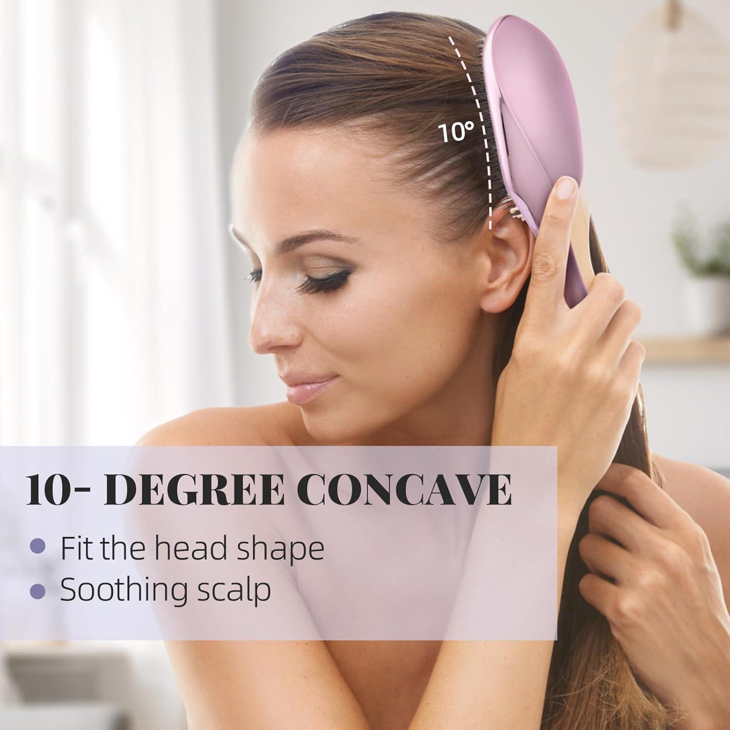 Haarbürste Detangler Chromoberfläche für nasses und trockenes Haar