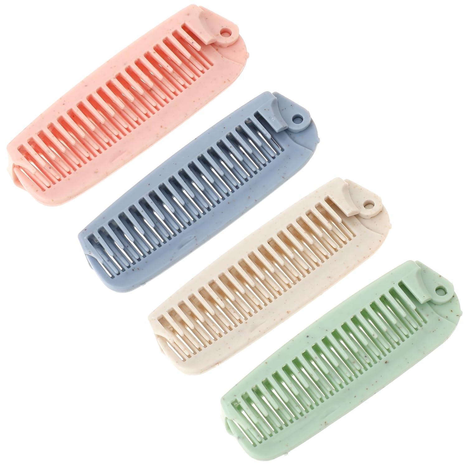 Faltbarer Mini Haarkamm Set für Frauen, 4 Stück