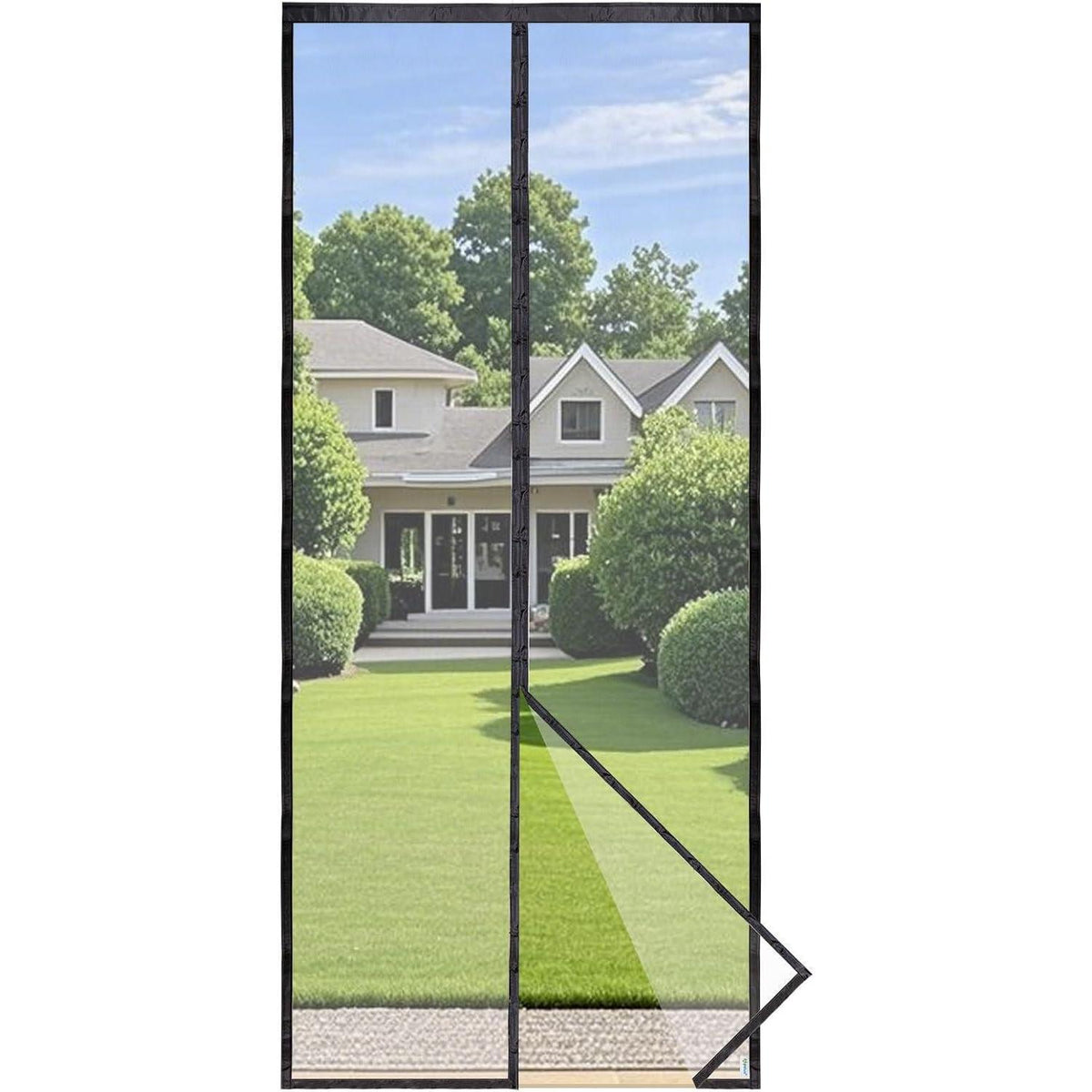 Magnetischer Fliegengitter für Balkontür 85x210cm Schwarz