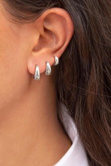 3 Paar Creolen Ohrringe Set Silber 925 Gold 14K Vergoldet