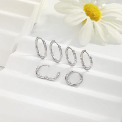 FUNEIA 3 Paar Silber 925/Gold Creolen Damen Ohrringe Set 14K Vergoldet Mini Wasserfest Ohrringe Set