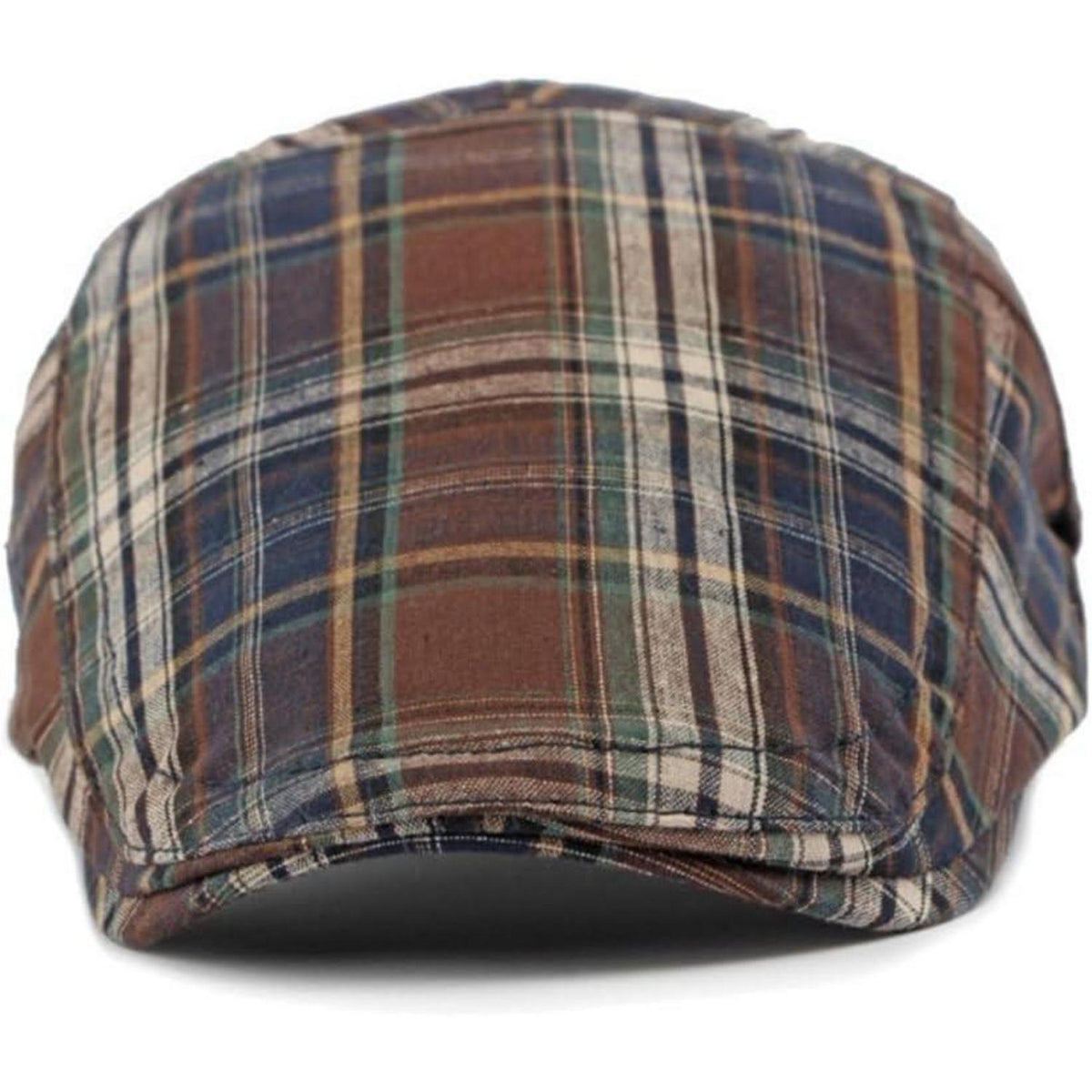 Karierte Schiebermütze Herren Damen Sommer Flatcap Vintage