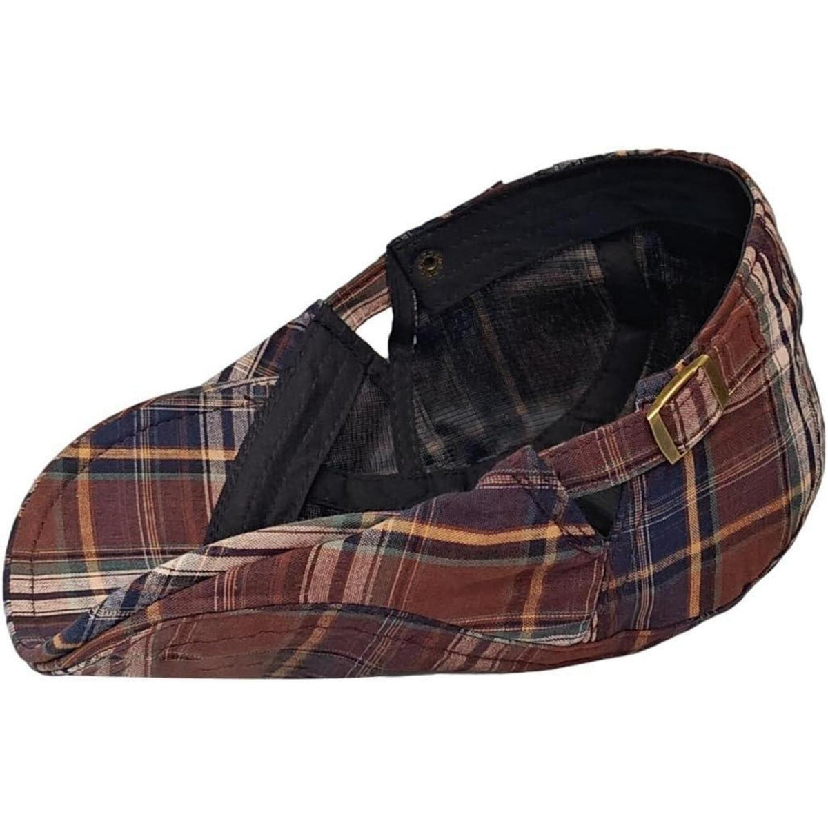Karierte Schiebermütze Herren Damen Sommer Flatcap Vintage